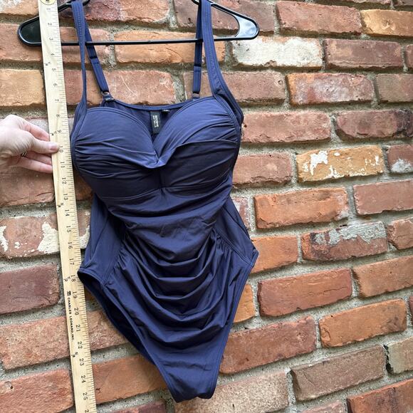 Bond-Eye Blue One Piece Swim Suit Ruched Size Unknown See Measurements - Picture 5 of 7